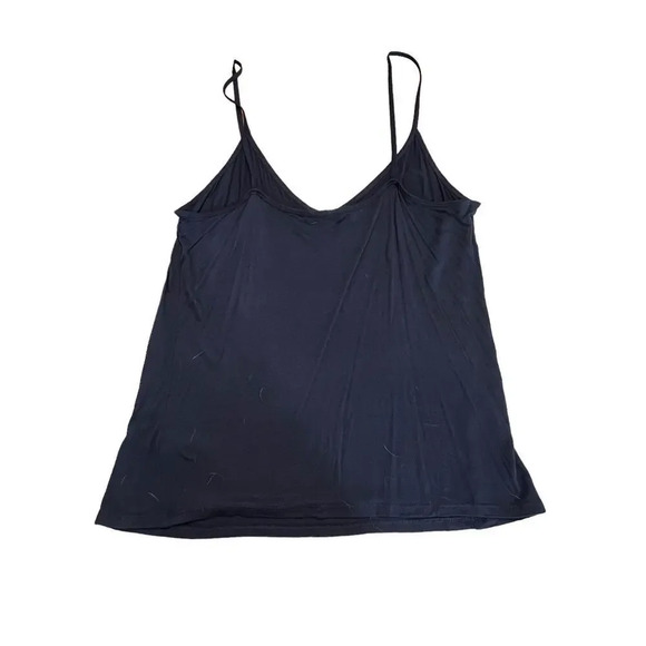 Soft Surroundings Women's Large Navy Cold Shoulder Beaded Cuff V-Neck Top & Tank - Picture 9 of 9